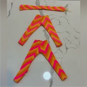 Vintage Barbie 1970 Maddie Mod Clone Fashion SNOW KISSED PANTS 2 pairs and scarf